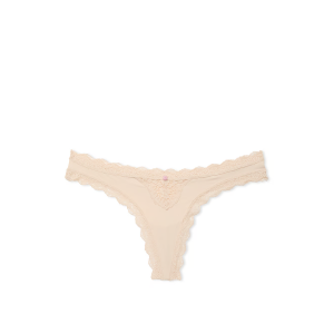 Трусики Lace-Trim Thong Panty Marzipan