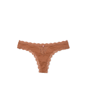 Трусики Lace-Trim Thong Panty Caramel