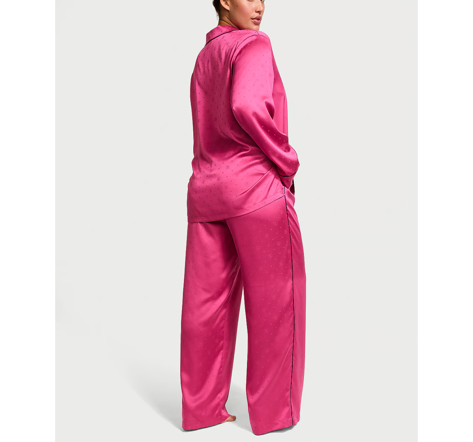 Піжама Satin Long Pajama Set Luscious Rose