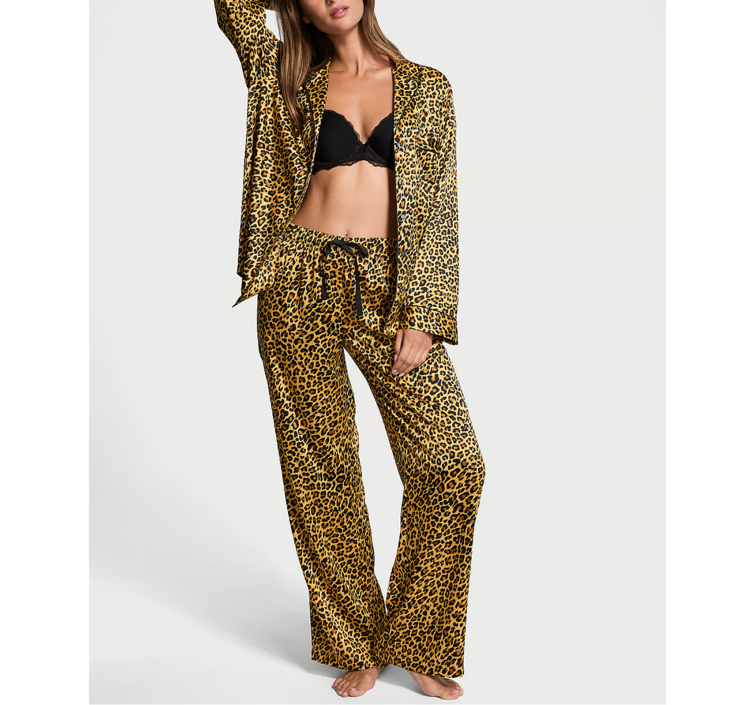 Піжама Satin Long Pajama Set New Glam Leo