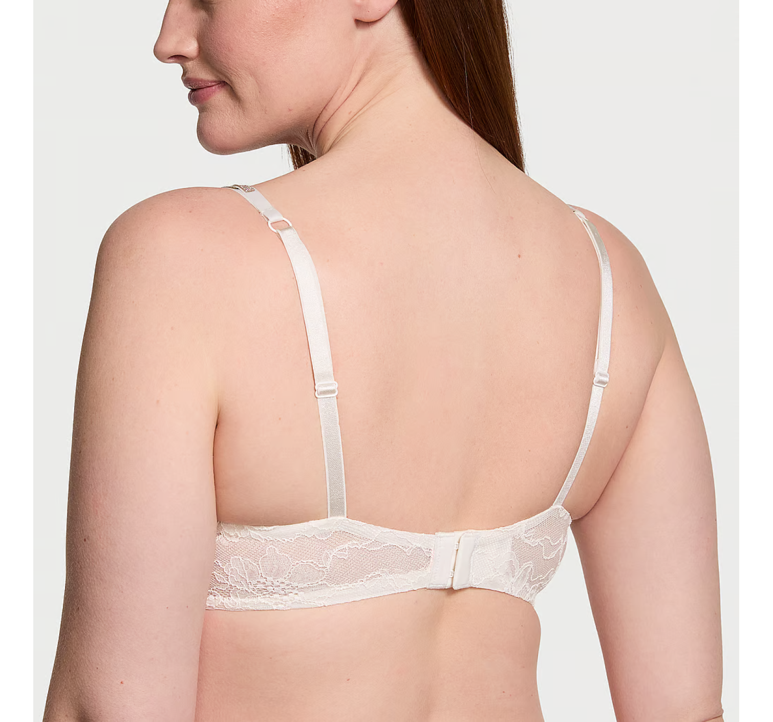 Бюстгальтер Double Shine Strap Lace Push-Up Bra Coconut White