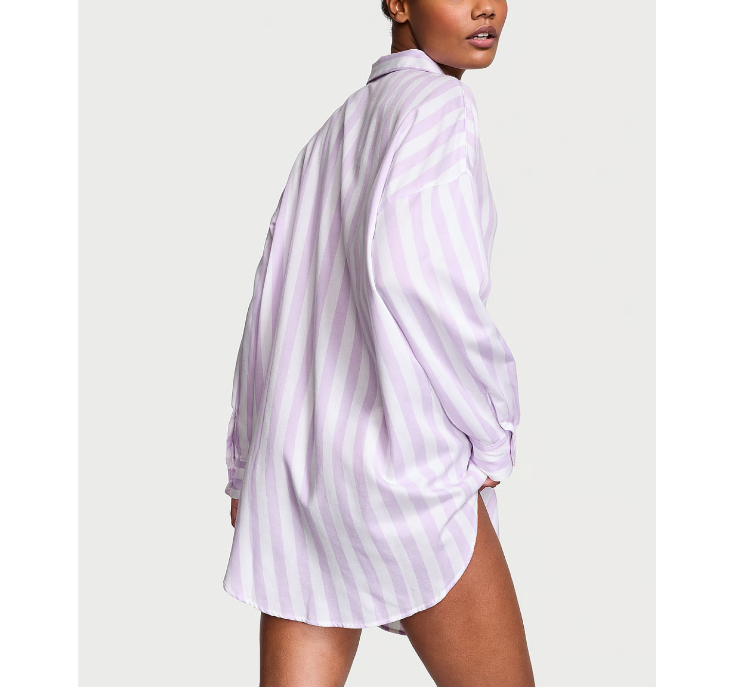 Ночная рубашка Modal-Cotton Sleepshirt Unicorn Purple Stripes