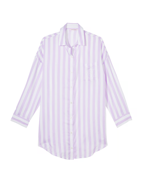 Ночная рубашка Modal-Cotton Sleepshirt Unicorn Purple Stripes