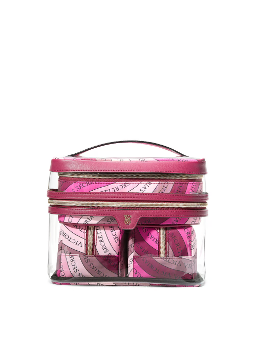 Набор косметичек Victoria's Secret 4-Piece Makeup Bag Wine
