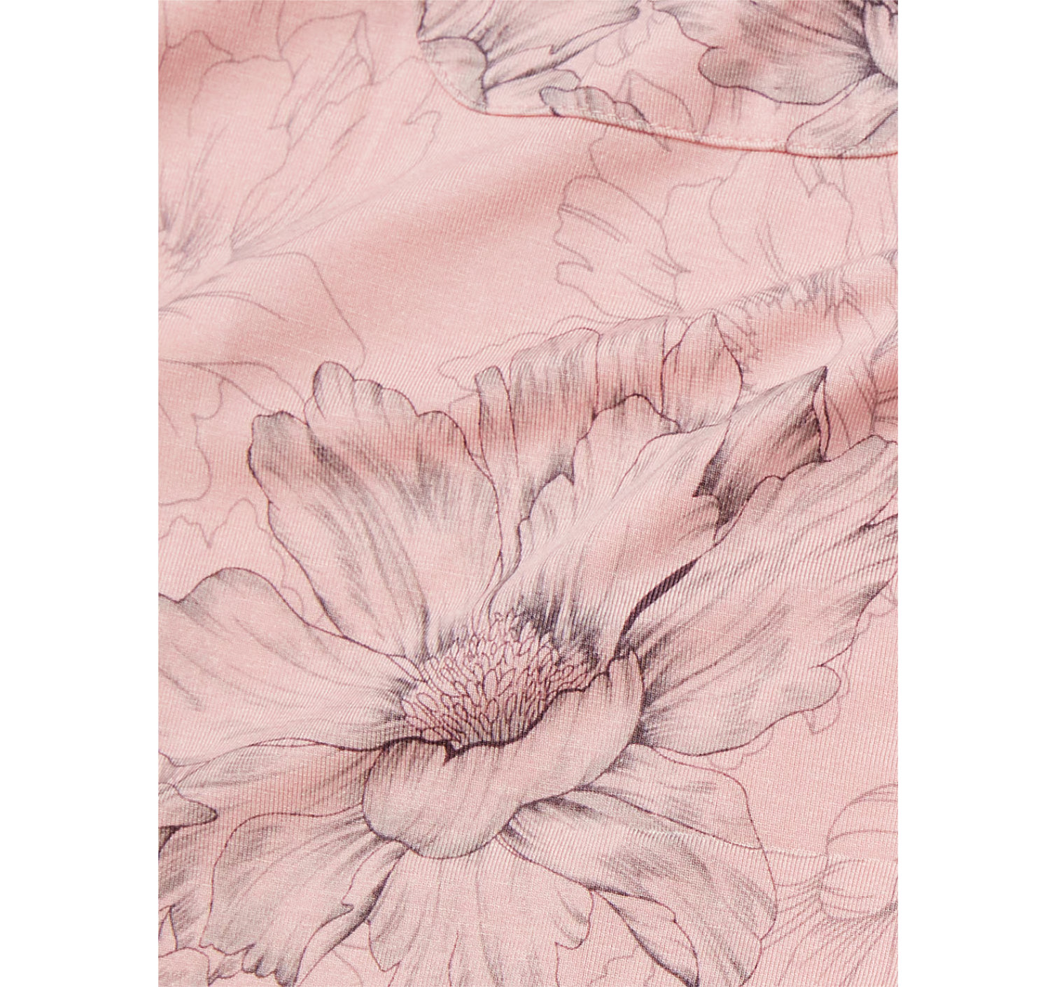 Піжама Modal Long Pajama Set Pink Outline Floral