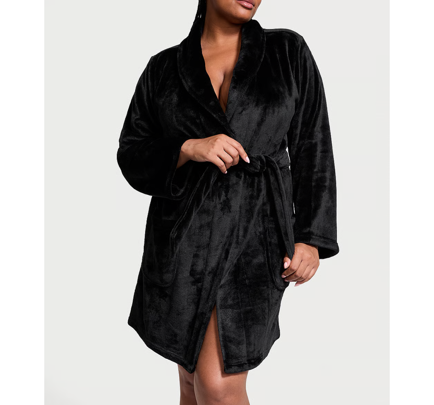 Халат Short Cozy Robe Black VS