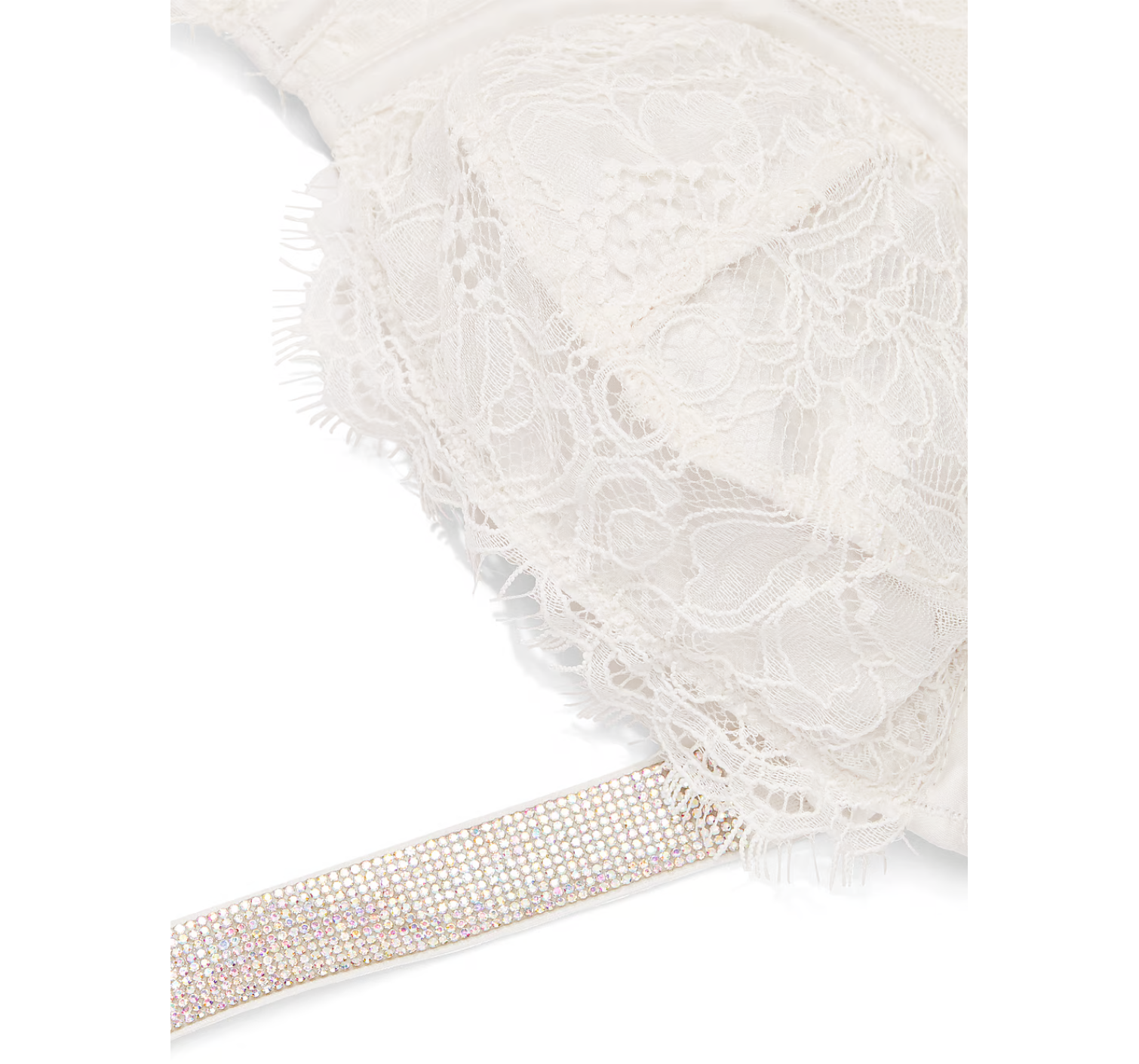 Боди Shine Strap Halter Lace Teddy Coconut White