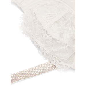 Боди Shine Strap Halter Lace Teddy Coconut White