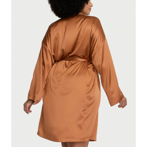 Сатиновий халат Satin Midi Robe Caramel