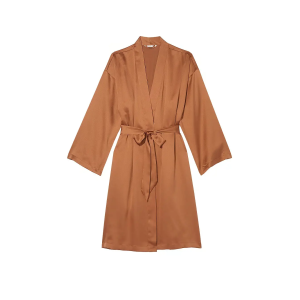 Сатиновий халат Satin Midi Robe Caramel
