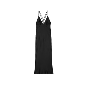 Пеньюар Twinkle Strap Satin Long Slip Dress Black