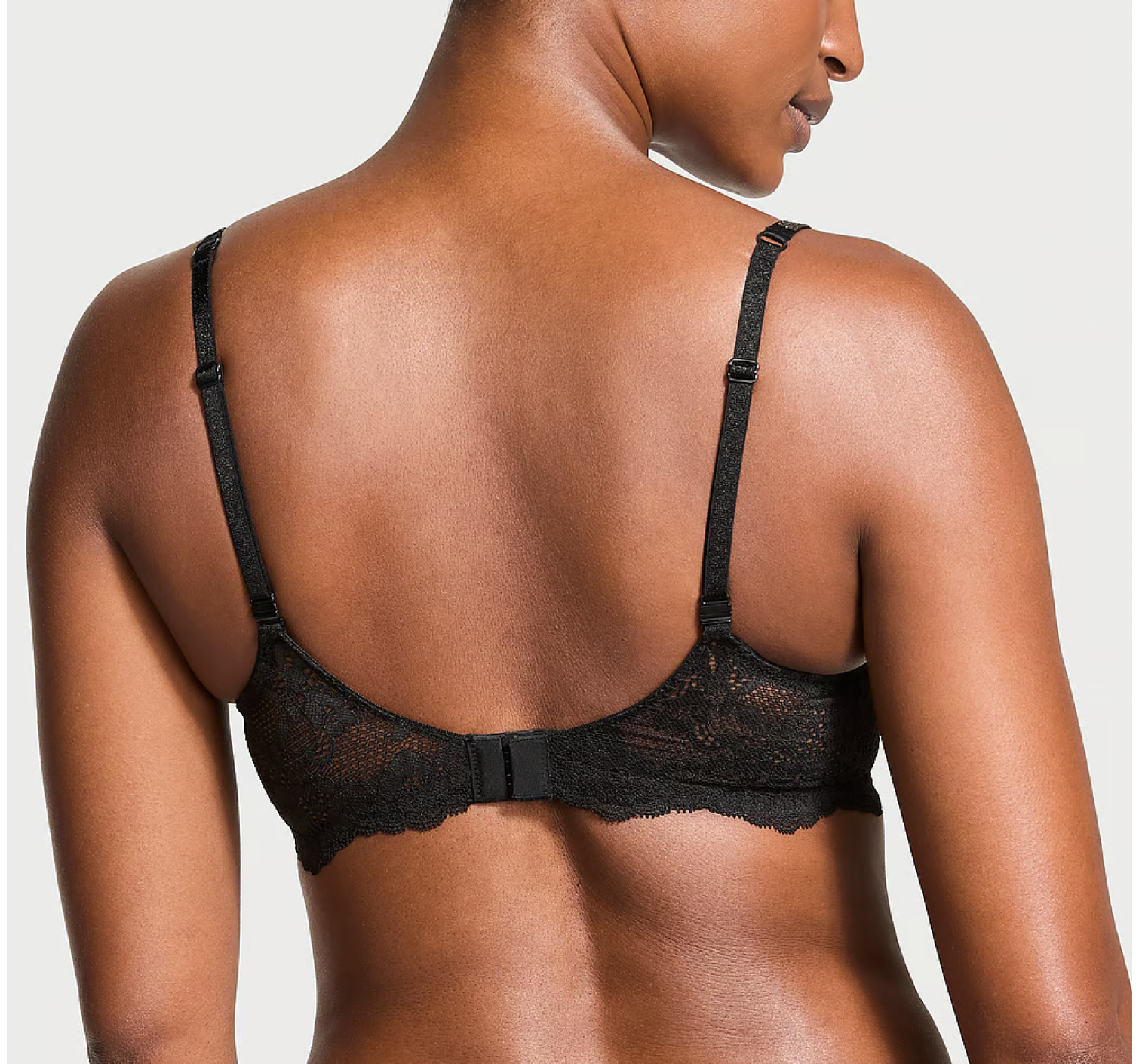 Комплект белья Wicked Twinkle Strap Unlined Lace Balconette Bra Set Black