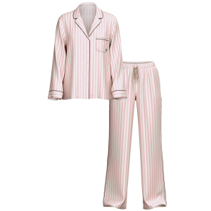 Піжама The Satin Long PJ Set Victoria's Secret Angel Pink Stripe