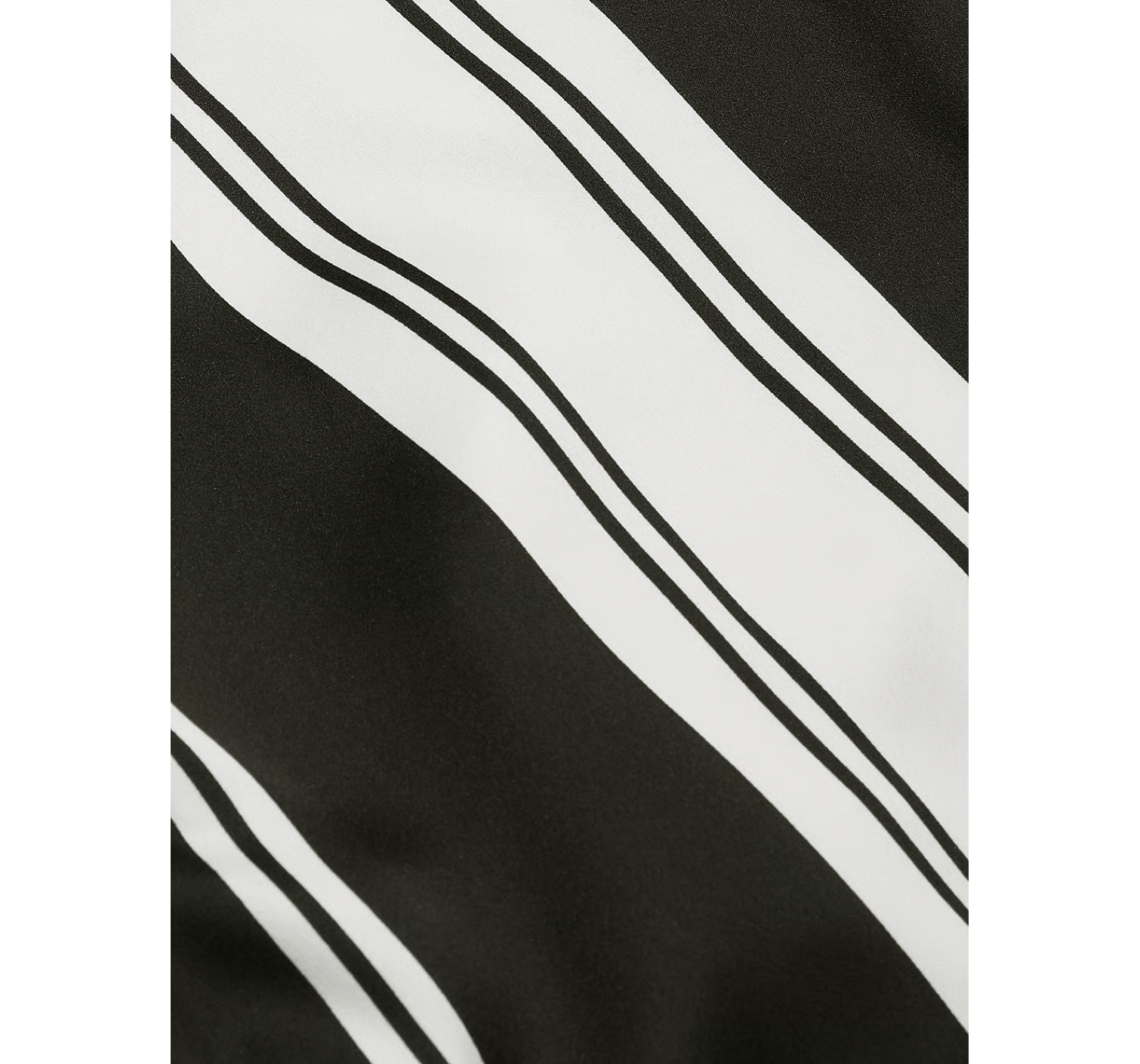 Пижама Satin Long Pajama Set Coconut White & Black Stripes