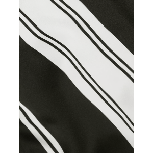 Пижама Satin Long Pajama Set Coconut White & Black Stripes