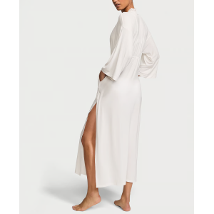 Халат Modal Lace-Trim Long Robe White