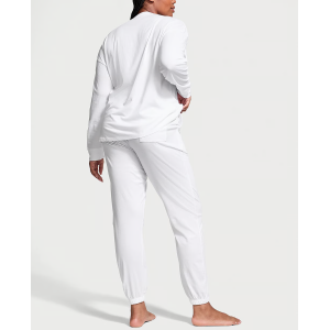 Піжама Cotton Long Pajama Set White
