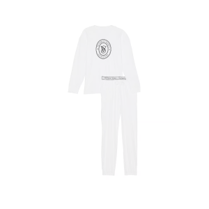 Піжама Cotton Long Pajama Set White