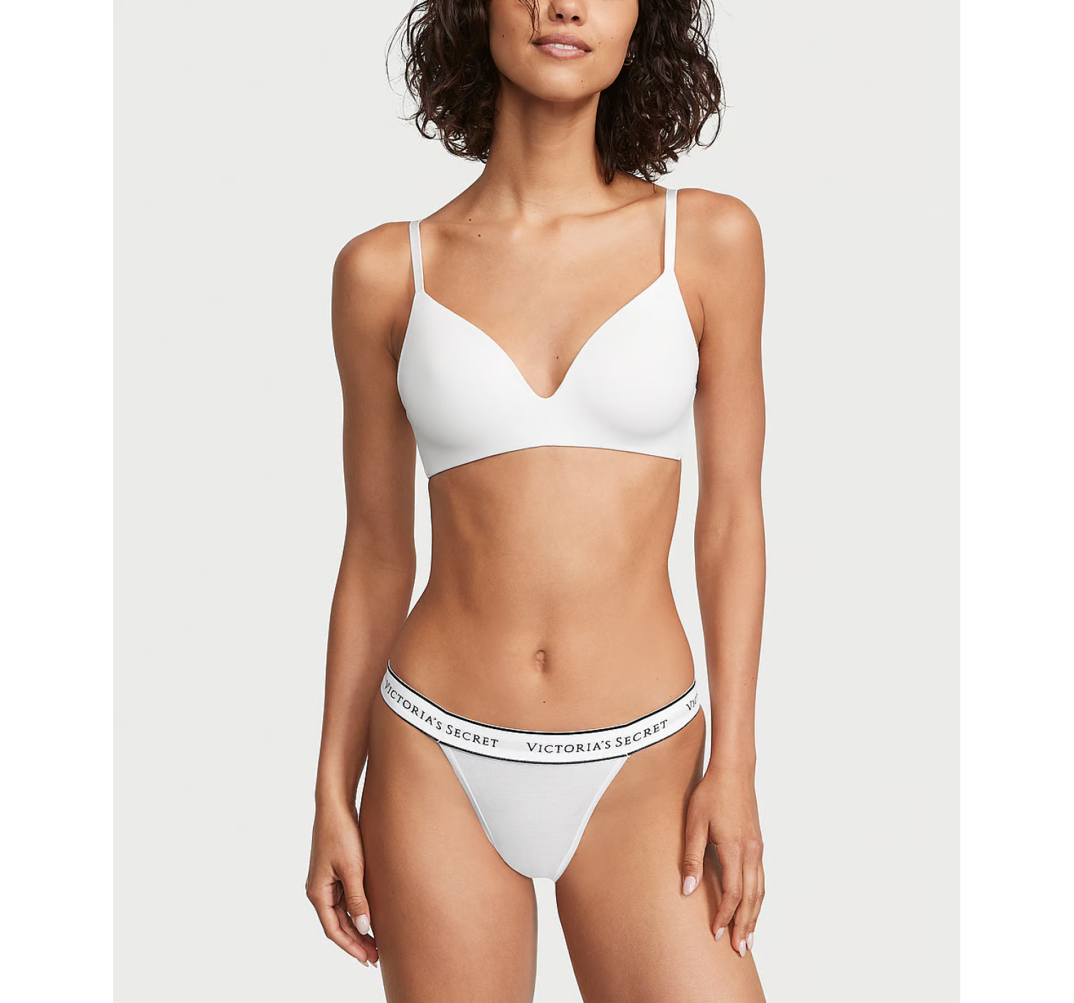 Трусики Cotton Logo Tanga Panty White