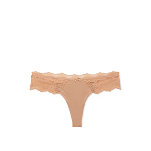 Трусики Lace-Trim Thong Panty Praline