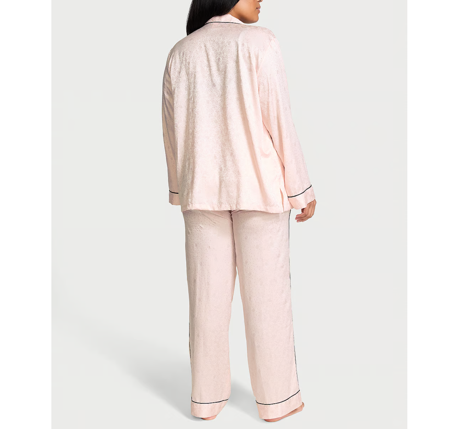 Піжама Glazed Satin Dew Drop Long Pajama Set Pink