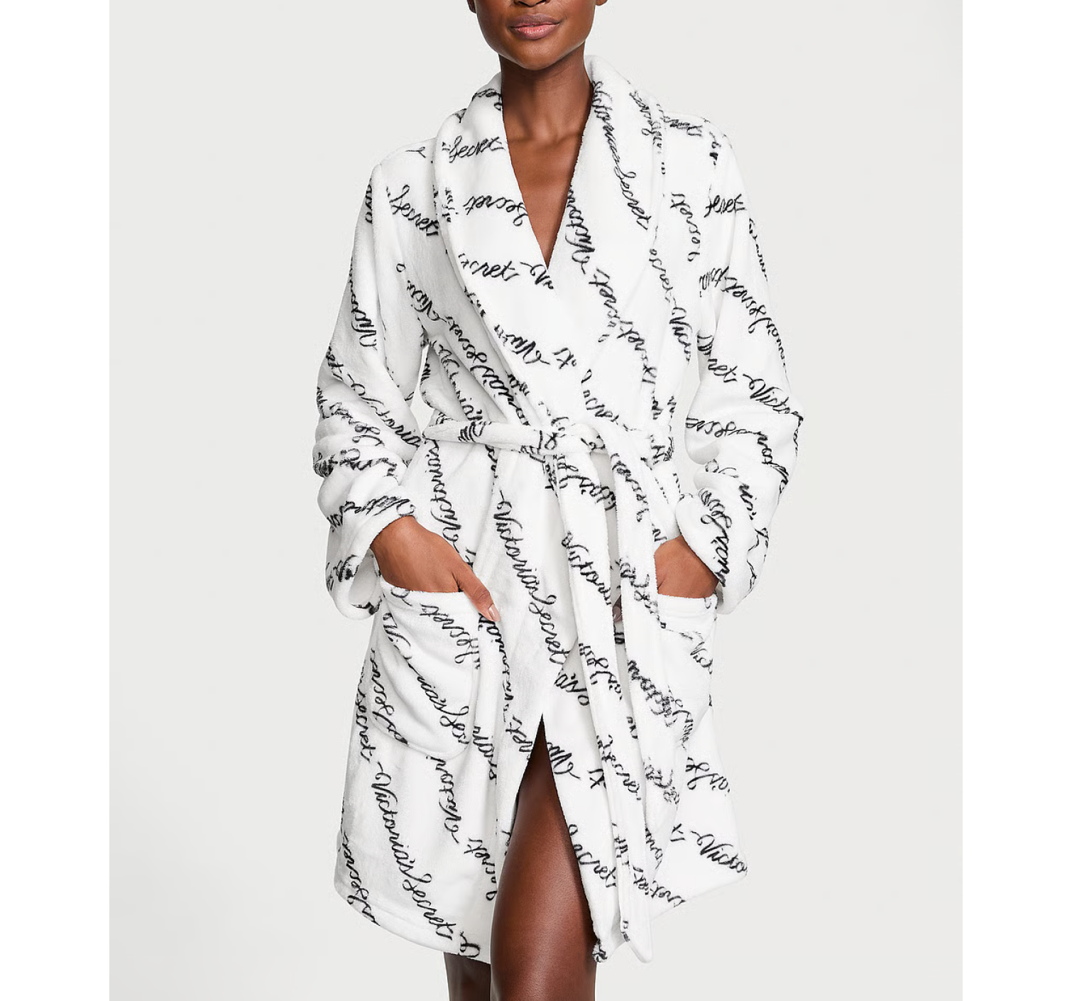 Плюшевий халат Short Cozy Robe Print