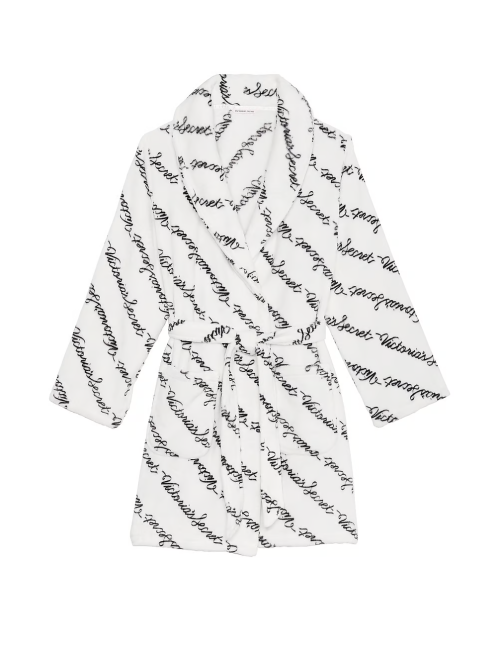Плюшевый халат Short Cozy Robe Print