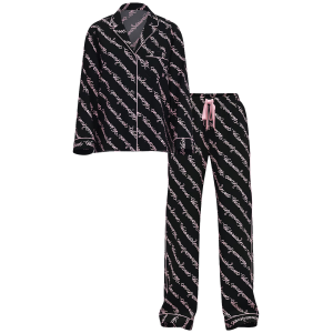 Піжама Flannel Long Pajama Set Black Ribbon Script