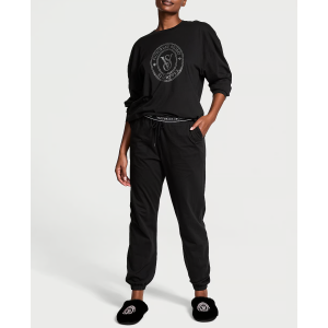 Піжама Cotton Long Pajama Set Black