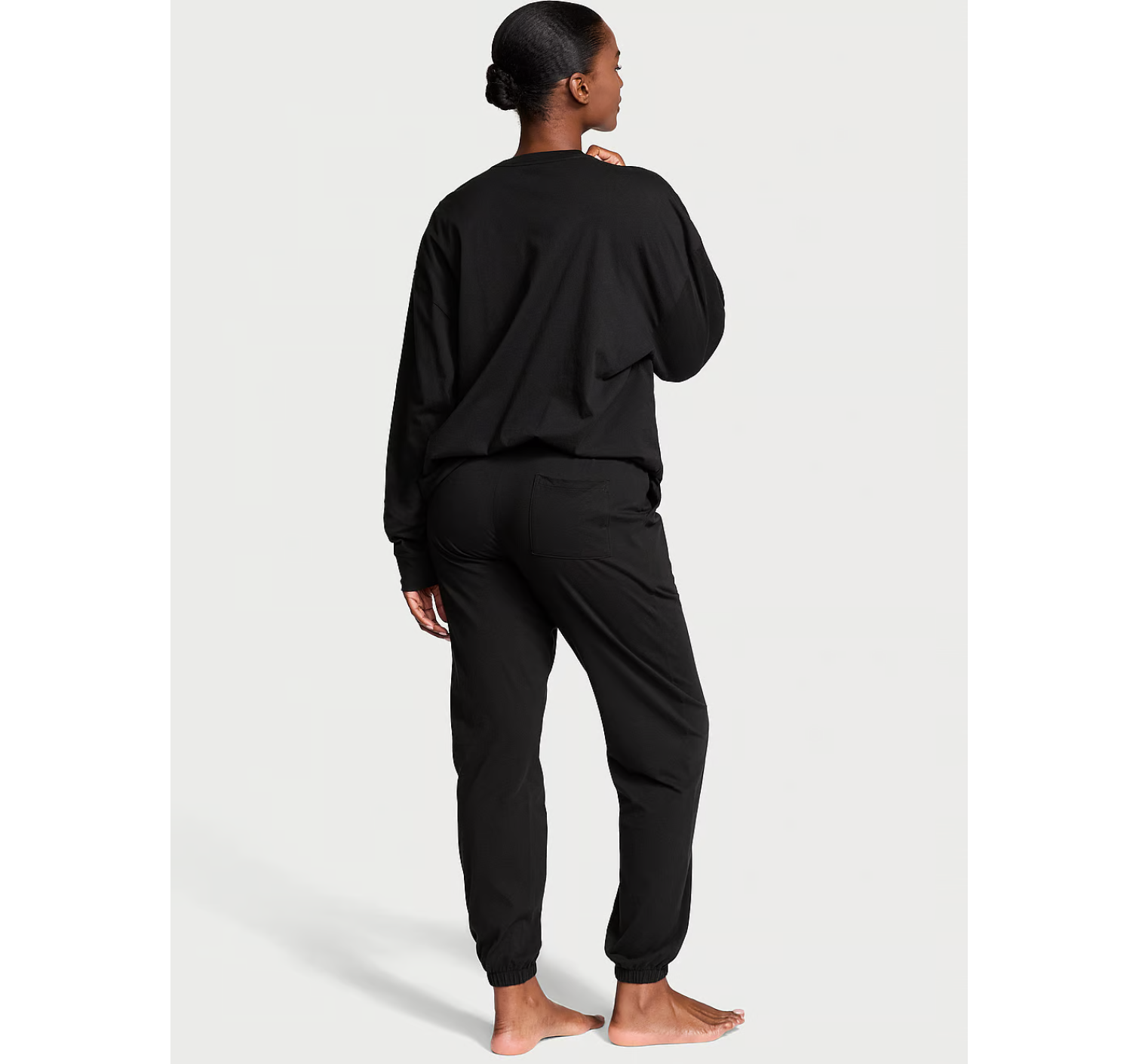 Піжама Cotton Long Pajama Set Black