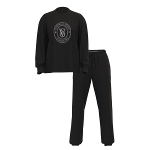 Піжама Cotton Long Pajama Set Black