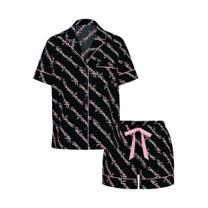 Піжама Flannel Short Pajama Set Black Ribbon Script