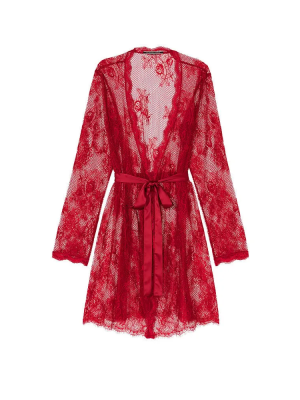 Халат Fishnet Floral Mesh Lace Robe Lipstick