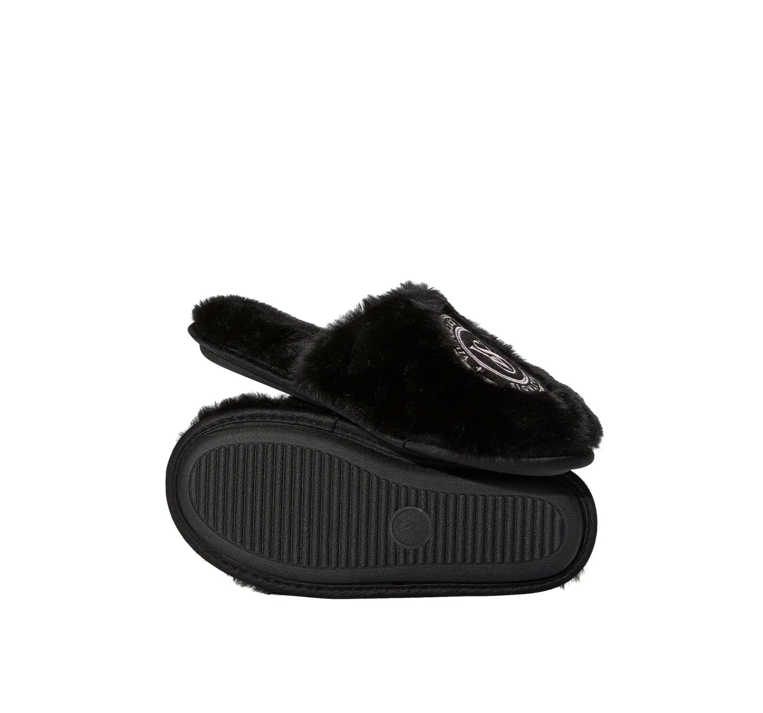 Домашні капці Closed-Toe Faux Fur Slippers Black