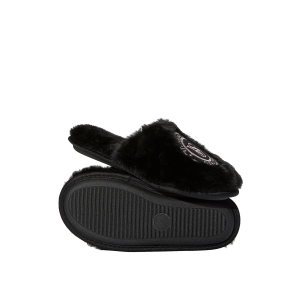 Домашні капці Closed-Toe Faux Fur Slippers Black