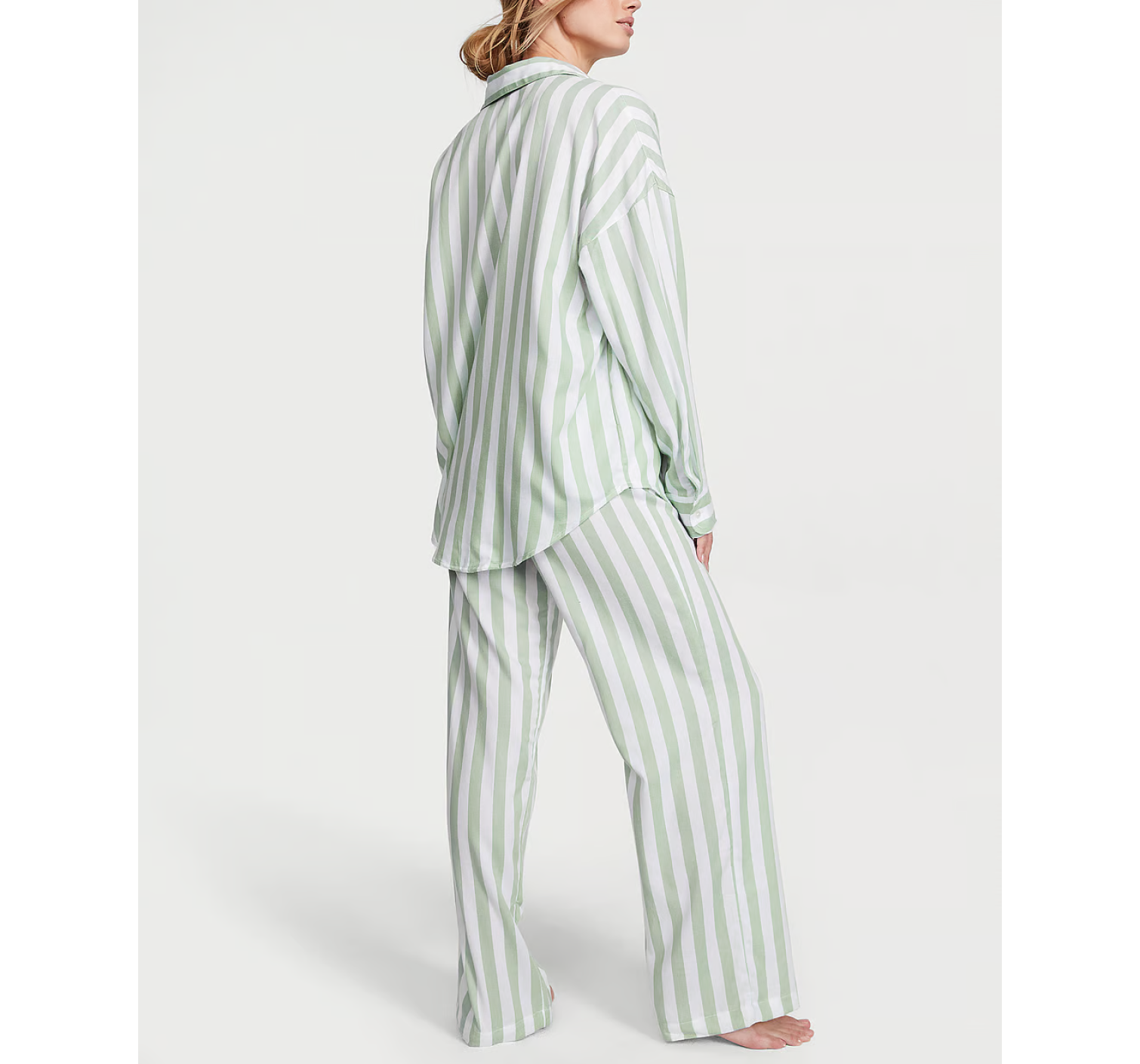 Піжама Cotton-Modal Long Pj Set Seasalt Green Stripe