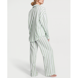 Піжама Cotton-Modal Long Pj Set Seasalt Green Stripe