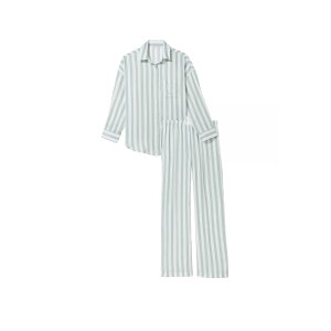 Піжама Cotton-Modal Long Pj Set Seasalt Green Stripe