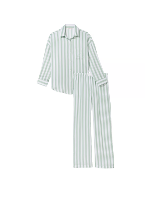 Піжама Cotton-Modal Long Pj Set Seasalt Green Stripe