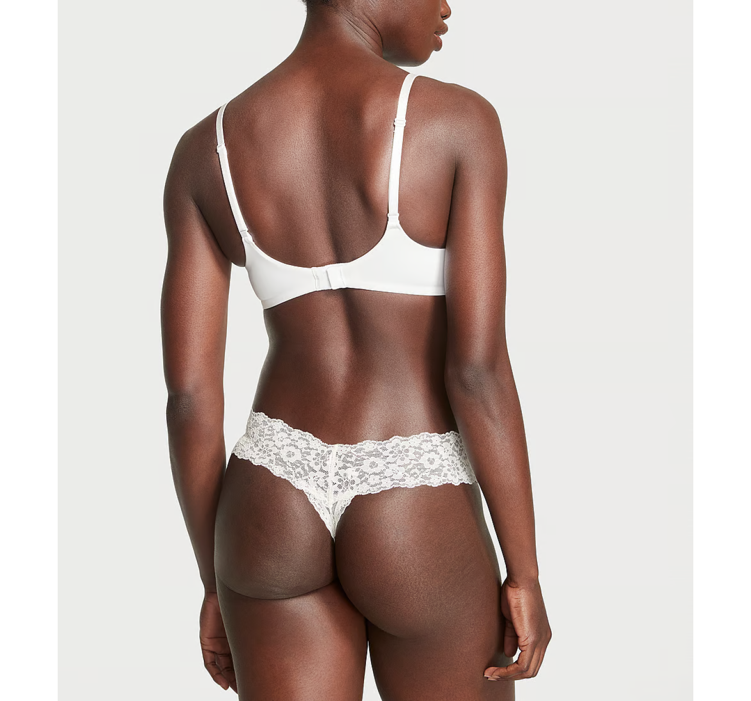Трусики Lace Thong Panty Coconut White
