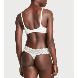 Трусики Lace Thong Panty Coconut White