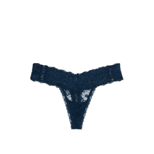 Трусики Lace-Up Lace Thong Panty Noir Navy