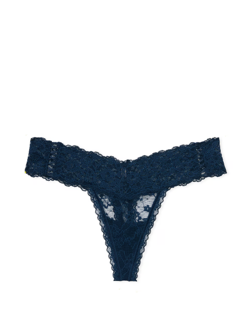 Трусики Lace-Up Lace Thong Panty Noir Navy
