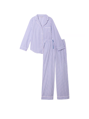 Пижама Cotton Long Pajama Set Denim Stripes