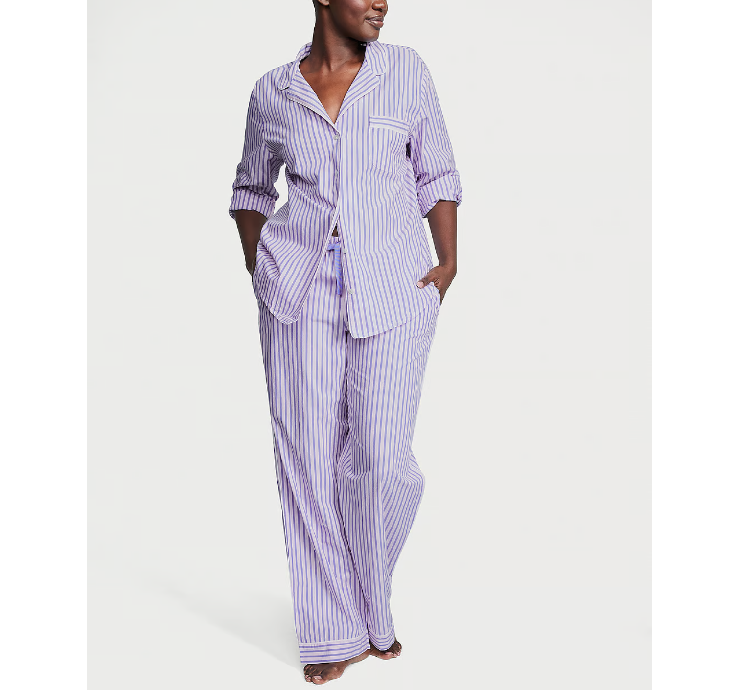 Піжама Cotton Long Pajama Set Denim Stripes