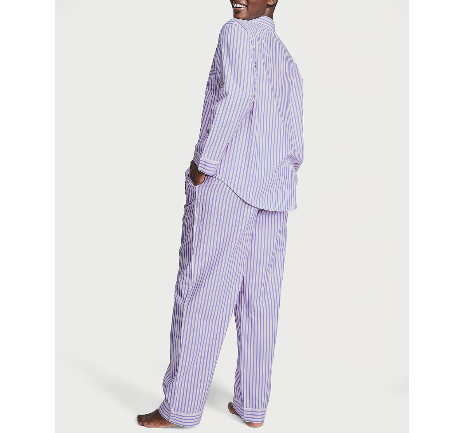 Піжама Cotton Long Pajama Set Denim Stripes