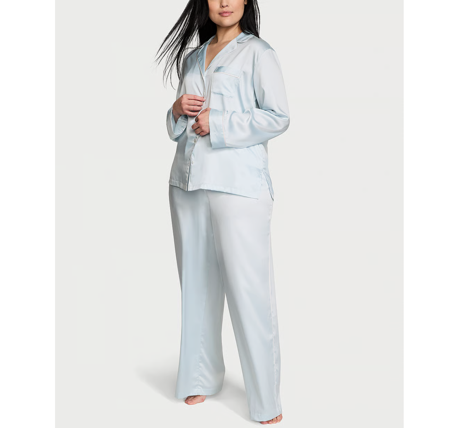 Піжама Satin Long Pajama Set Ballad Blue