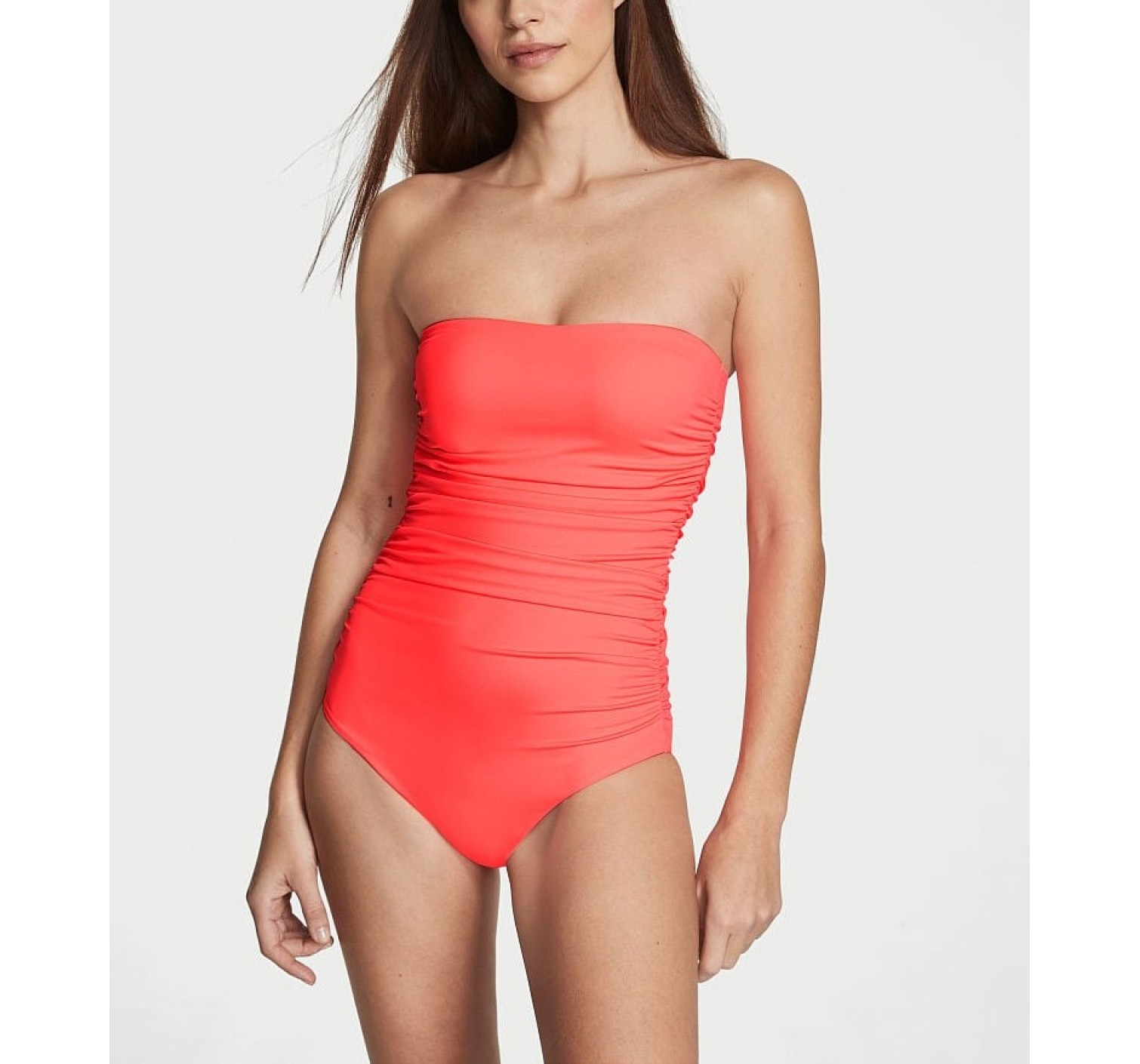 Купальник Victoria's Secret Ruched One-Piece Swimsuit Coral