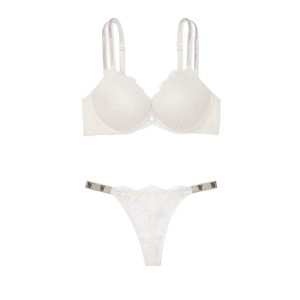 Комплект білизни Bombshell Add-2-Cups Double Shine Strap Lace Bra Coconut White set
