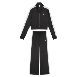 Спортивний костюм Mesh Tech Cropped Full-Zip Jacket Wide-leg Pants Deep Black